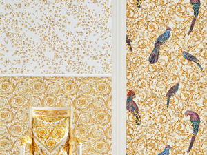 BAROCCO BIRDS - Nonwoven wallpaper with floral pattern _ Architects Paper